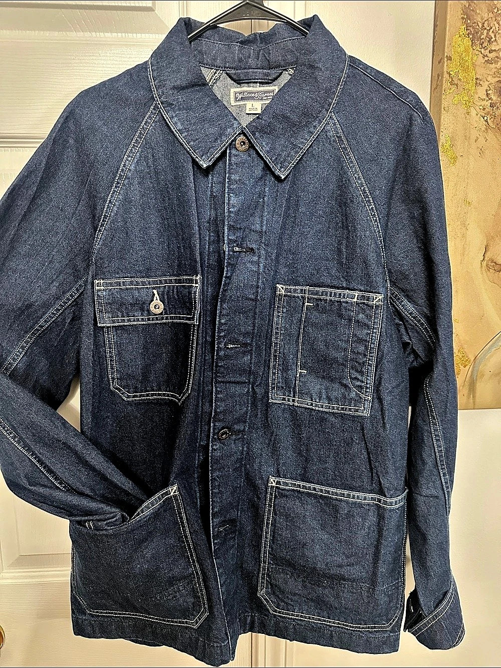 Wallace & Barnes Chore Jacket in Japanese Denim Size Large - Picture 2 of 3